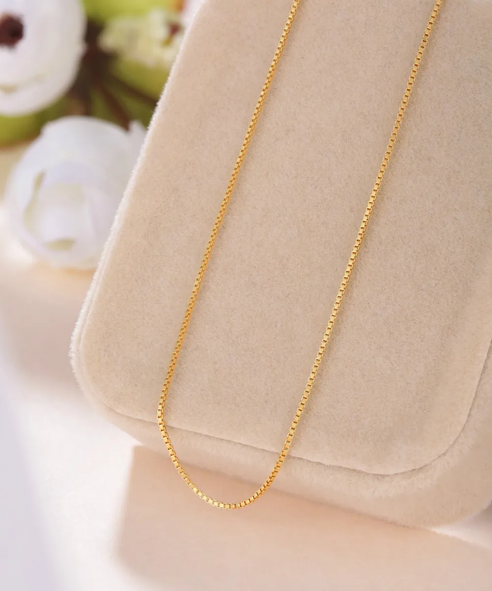 Catene 1,2/1,5 mm di larghezza in acciaio inossidabile color oro argento collana a catena a scatola 47 cm maglia estensibile 4 cm gioielli da donna all'ingrosso_voghion.com