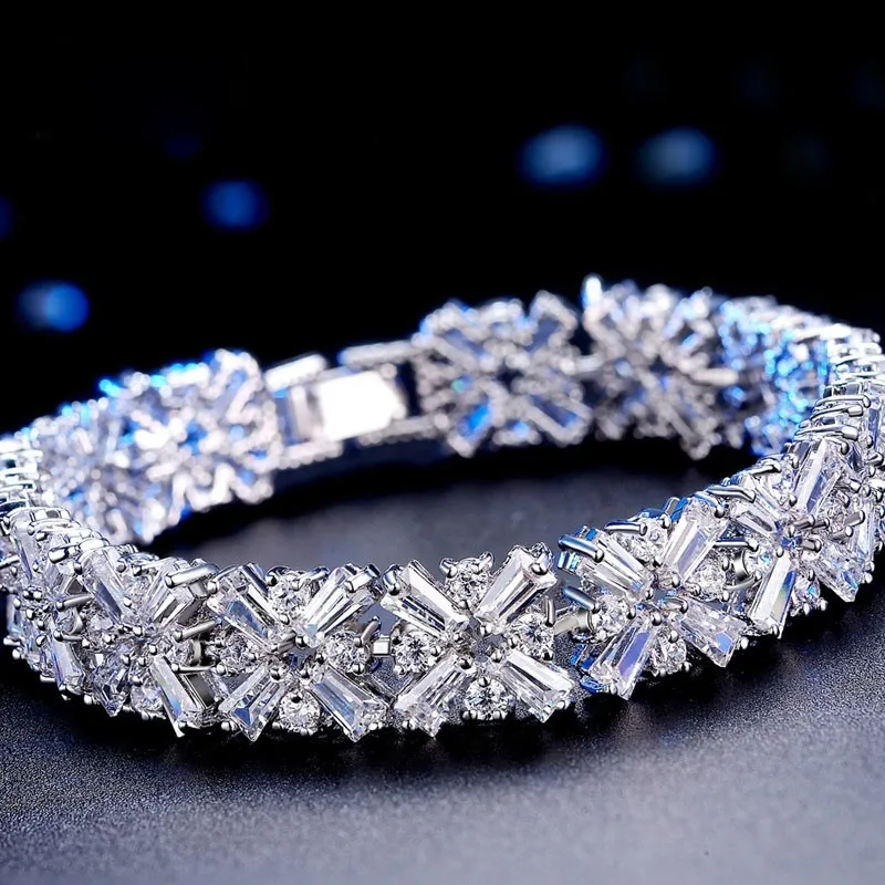 Moissanite Bangle Bracelet In Sterling Silver Fine Jewelry_voghion.com