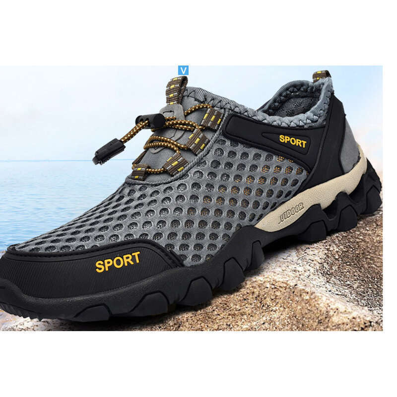Scarpe estive da uomo in mesh traspirante, sandali anti-odore traforati ad asciugatura rapida, scarpe da fiume da uomo_voghion.com