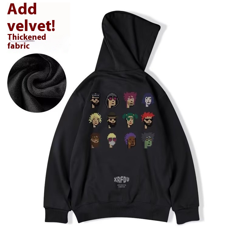 Men's Oversized Plush Hoodie For Autumn And Winter Thickened_voghion.com