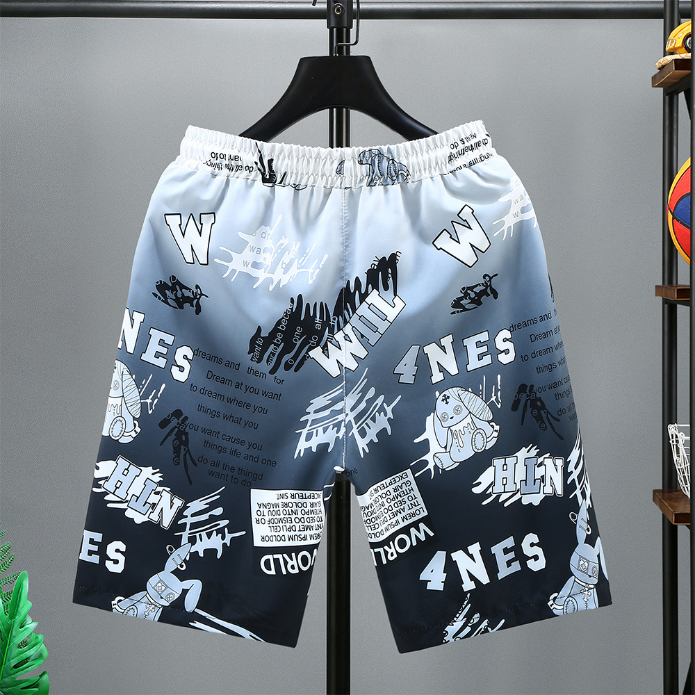 Pantaloncini da uomo estivi larghi e taglie forti Pantaloni centrali casual da mezza spiaggia alla moda e alla moda_voghion.com