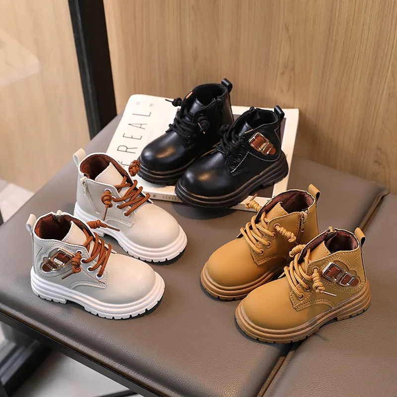 Toddler Kids Autumn Winter New Child Shoes Girls Baby Brown Boys Casual Soft soled Short Boots Size US5.5C-US12.5C_voghion.com