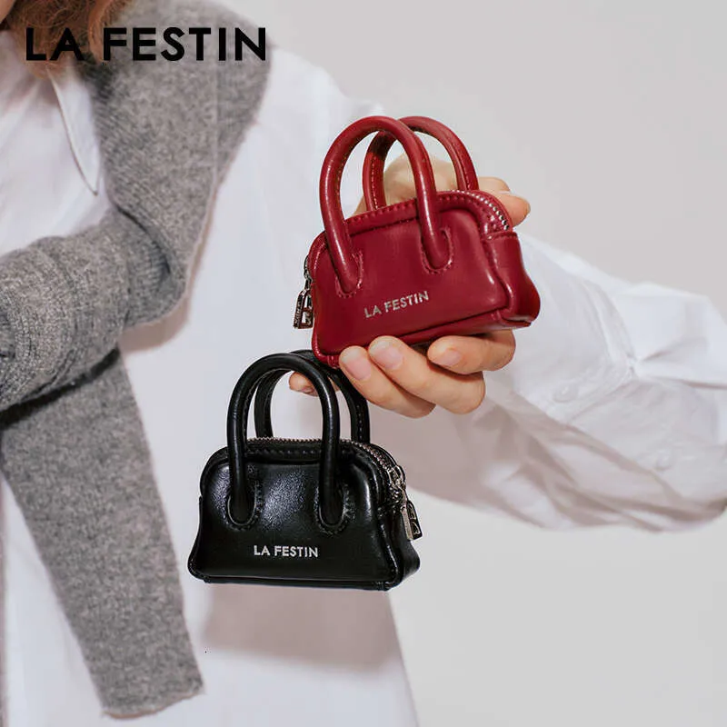 LA FESTIN Mini Auricolare Originale 2024 Nuovi Accessori Piccola Borsa Pendente in Pelle da Donna_voghion.com