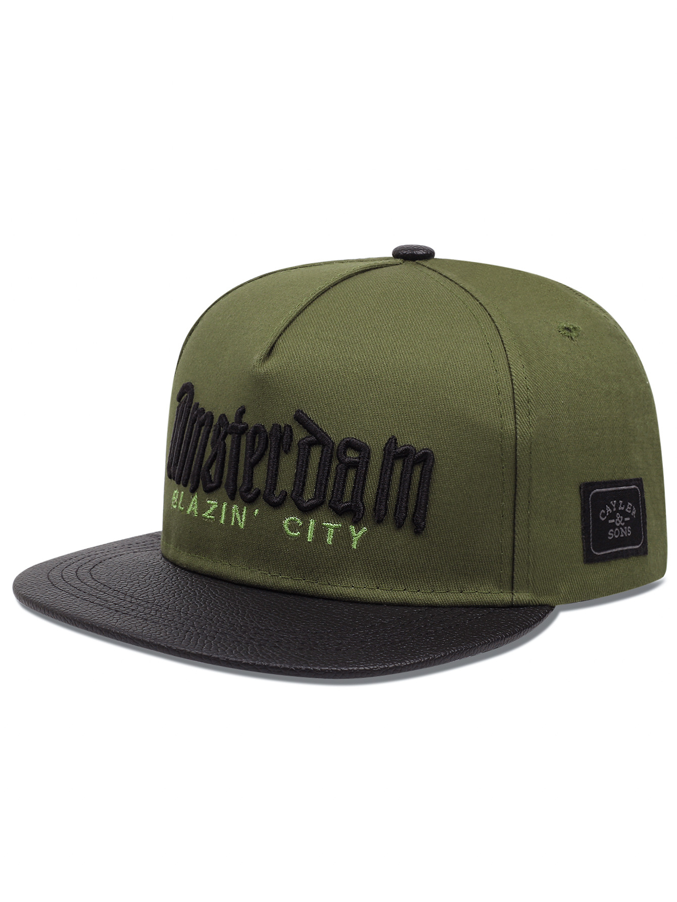 Trendy Cayler Sons Embroidered Print Hip Hop Baseball Street Dance Fashion Men's and Women's Flat brim Hat_voghion.com
