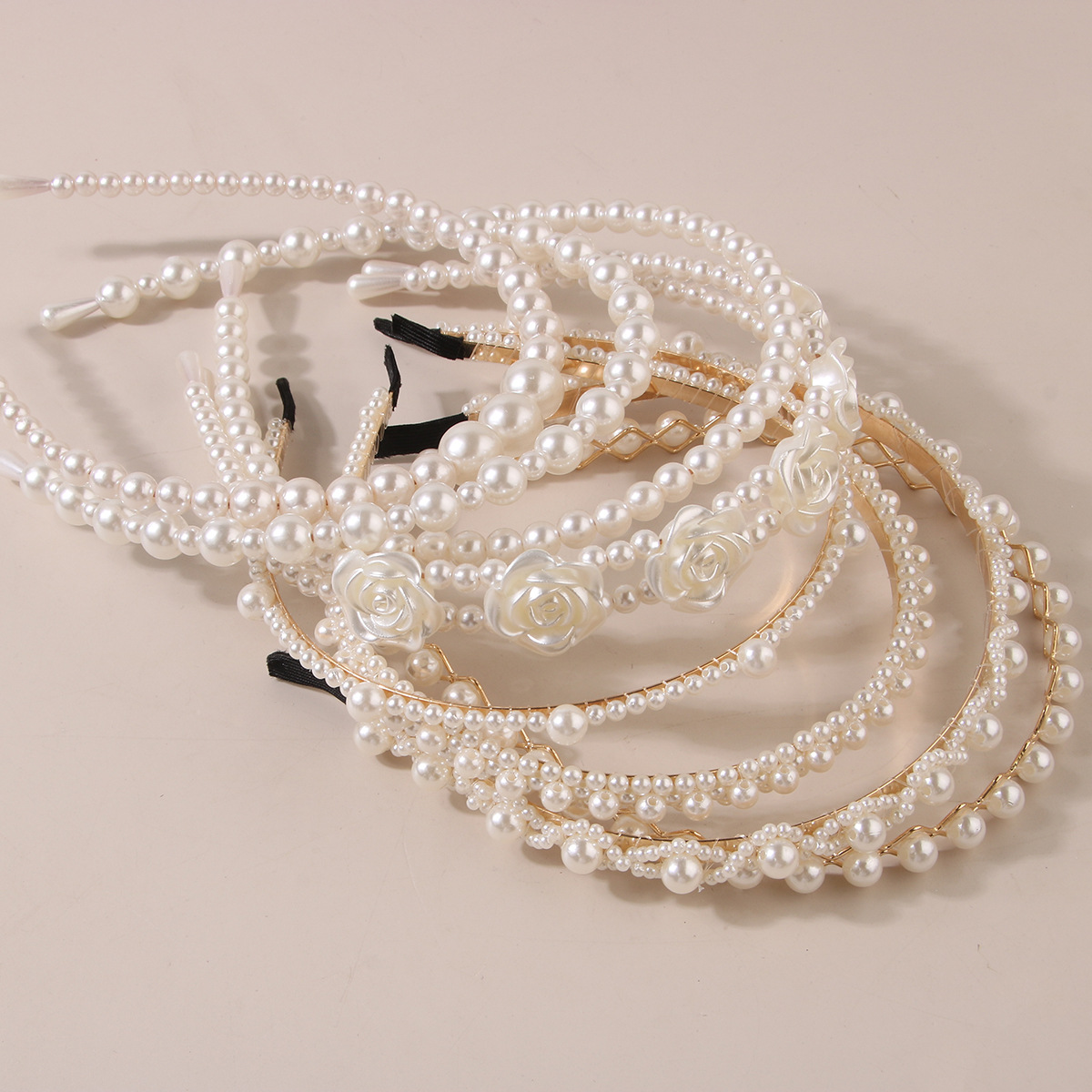 Japanese and Korean pearl headband summer headband female summer high-end hairpin sweet versatile headdress retro headband accessories_voghion.com