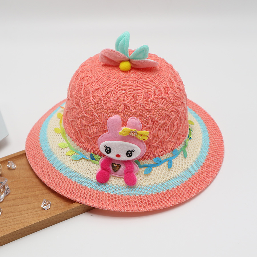 Children's Baby Girl Spring And Autumn Thin Straw Hat Fisherman Hat Kids Hat Summer Girls Sun Hat Sun Protection Spring_voghion.com