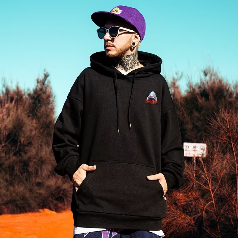 Oversized cartoon plysch hoodie för herr vinterjacka_voghion.com