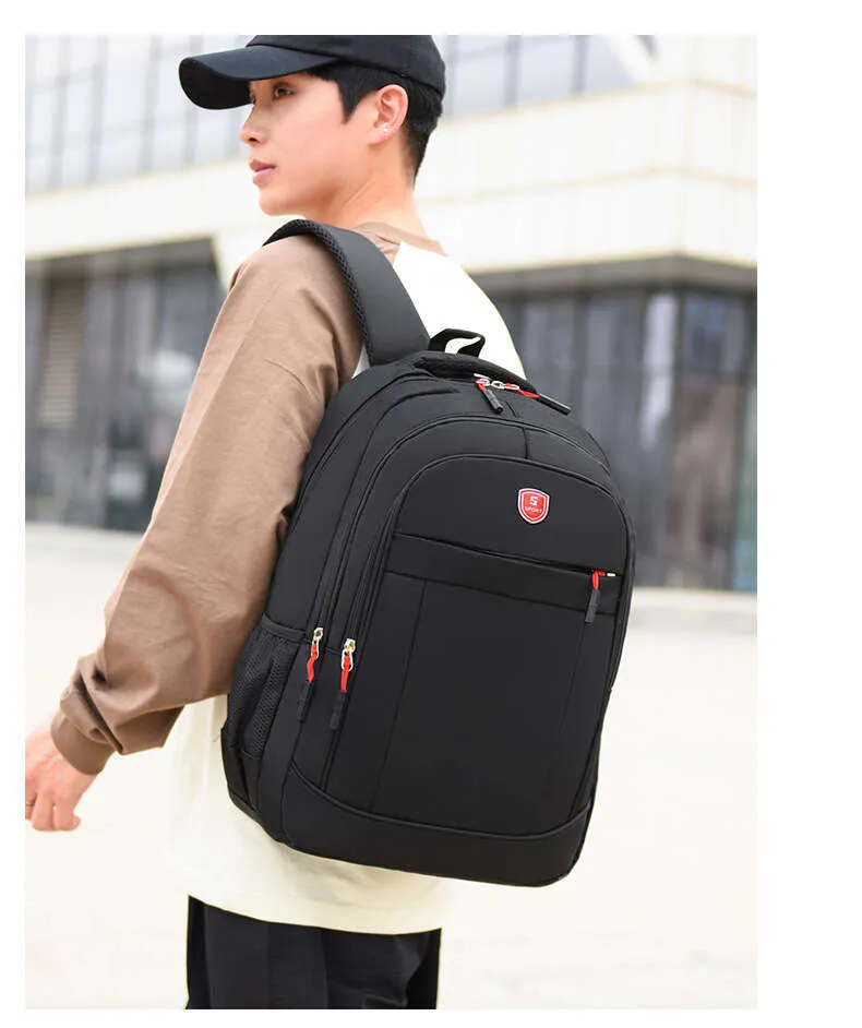 Neie texturéierte Rucksack fir Männer mat grousser Kapazitéit, Geschäftscomputerrucksak, Studentenrees-Schoultasch_voghion.com