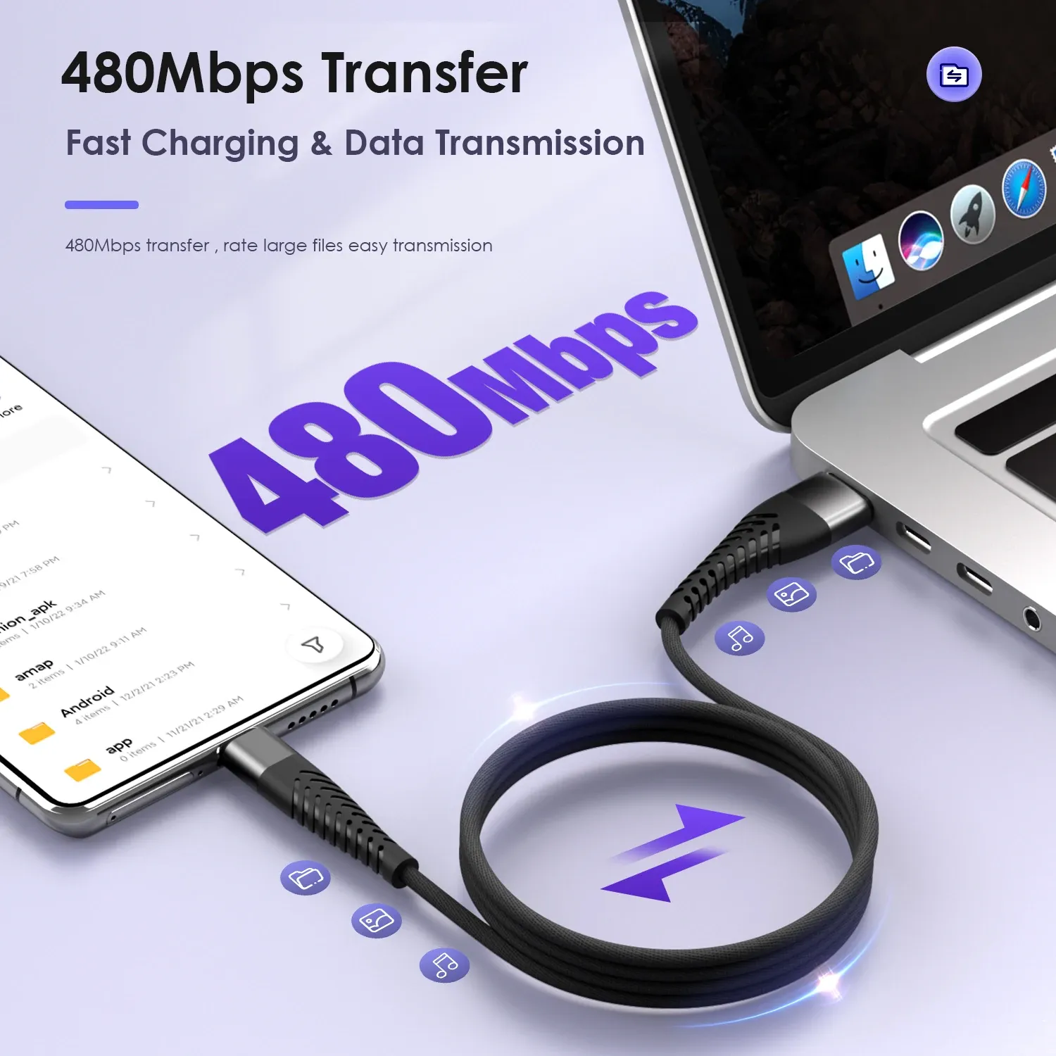 100W 7A Typ C USB Fast Charging For Samsung Xiaomi Huawi Onplus Rdmi Data Wir Mobil Phon Chargr Cord Typ-C_voghion.com