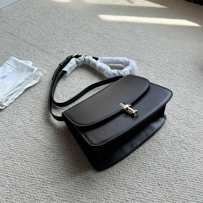 The * row New Cowhide Shopping Lunch Box Underarm Bag, Advanced and Minimalist Sofia, One Shoulder Crossbody Leather_voghion.com