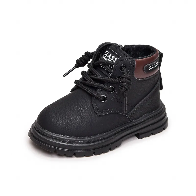 Child Shoes Short Ankle Snow Kid Boy Girl Fashion Soft PU Leather Warm Cutefeet Toddlers Children Boots Size 21 - 30_voghion.com