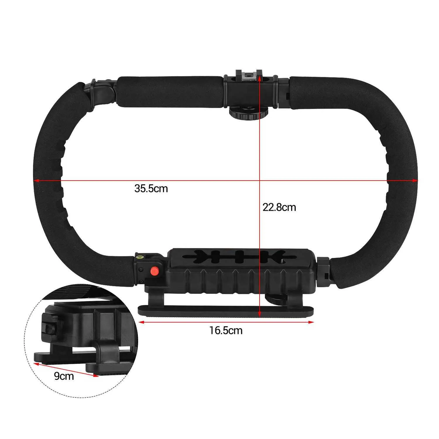 Action Stabilizer Grip Flash Bracket Holder Handle Professional Video Accessories For DSLR DV Camera Camcorder Smartphones CL24082_voghion.com