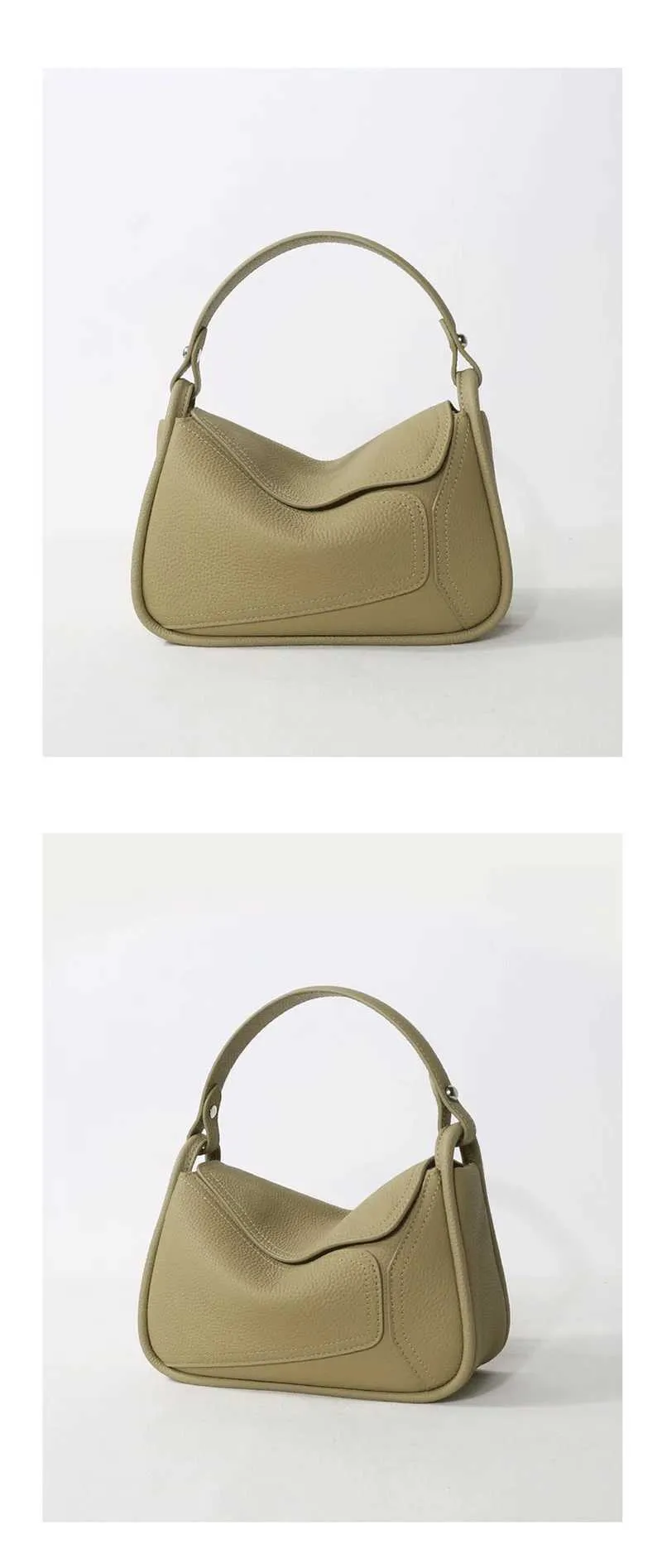 Famicare Borsa da donna in vera pelle di vacchetta Piccola borsa da donna a tracolla Borsa da pranzo con design geometrico Borsa a tracolla Messenger_voghion.com
