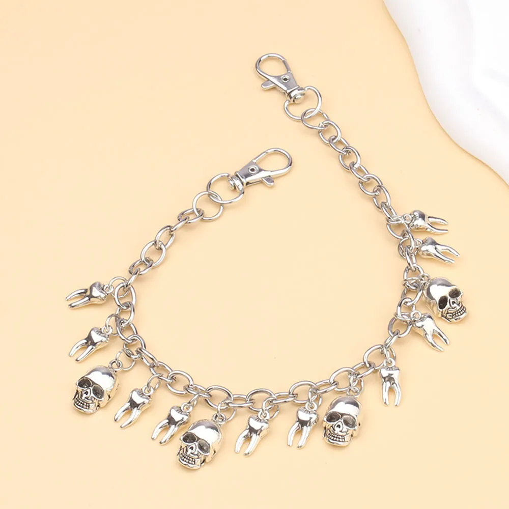 1Pc Metall Für Handtasche Dekorative Exquisite Halloween Skeleton DIY Geldbörse Kette Ersatz Tasche Zubehör_voghion.com