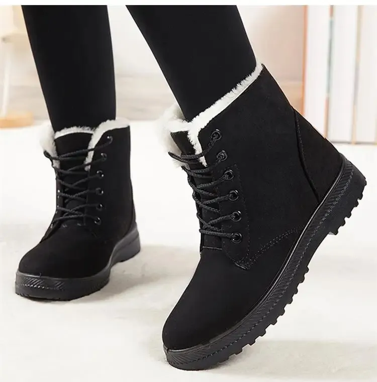 Snow Fashion Platform Donna 2025 Tendenza Mid High Donna Scarpe Invernali Stivali Botas Mujer 241024_voghion.com