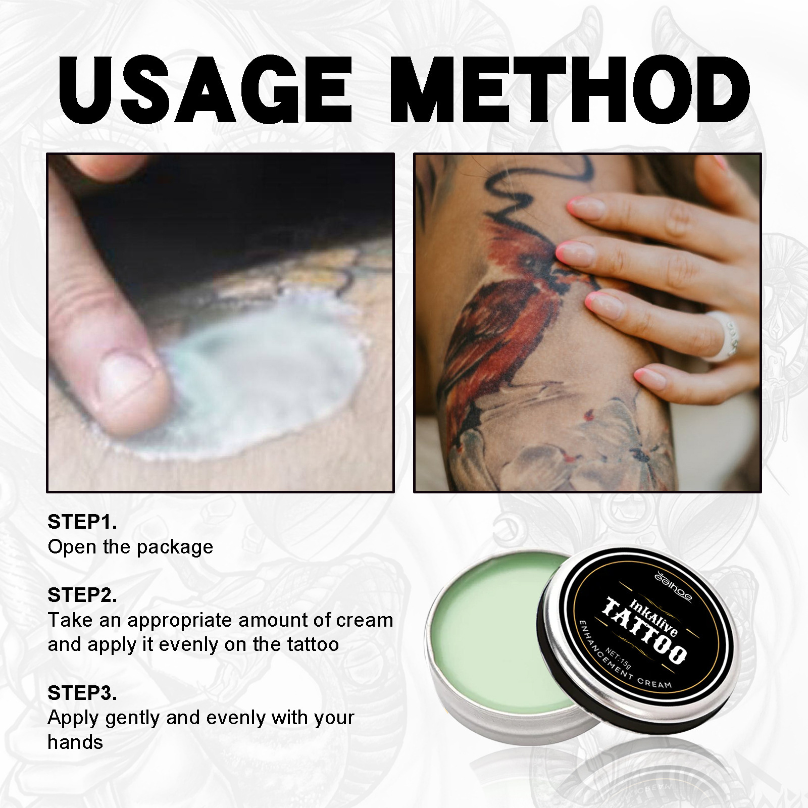EELHOE Cremă de îngrijire pentru fixarea culorii broderii, pentru repararea pielii, imprimare și hidratare pentru tatuaje_voghion.com