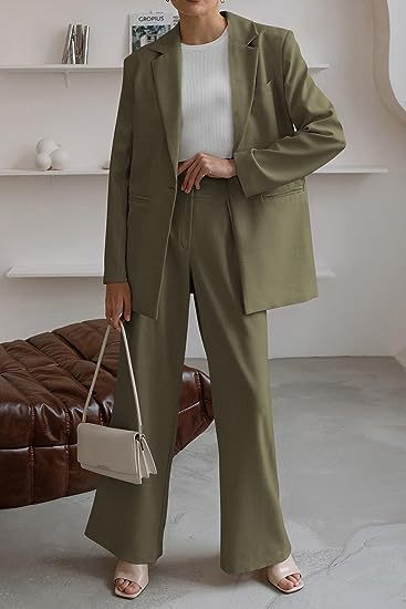 Professional Pant Suit For Women Elegant Office Trouser Set_voghion.com
