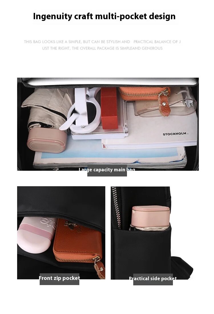 Modischer Damenrucksack Aus Oxford Gewebe Für Alltag Und Reise_voghion.com