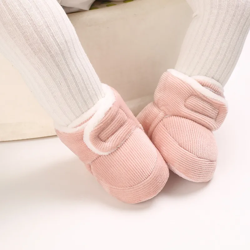 Podzimní a zimní teplé dětské boty Littlesprouts pro miminka, dívky a chlapce, jednobarevné, módní, pro batolata a první chodce, dětské boty 0-18 měsíců_voghion.com