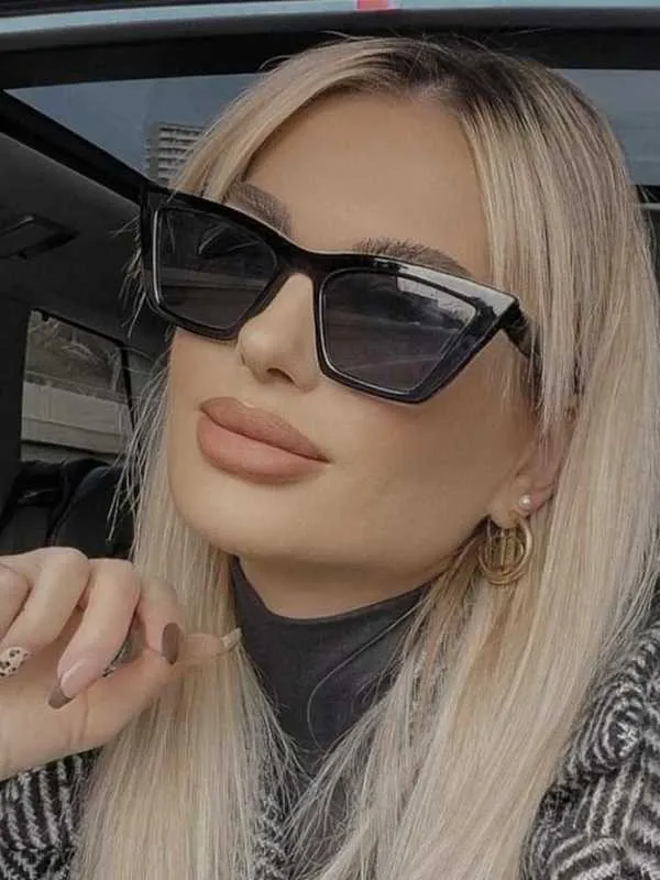 Vintage Cat Eye Sonnenbrille Für Damen Im Eckigen Kleinen Retro Stil_voghion.com