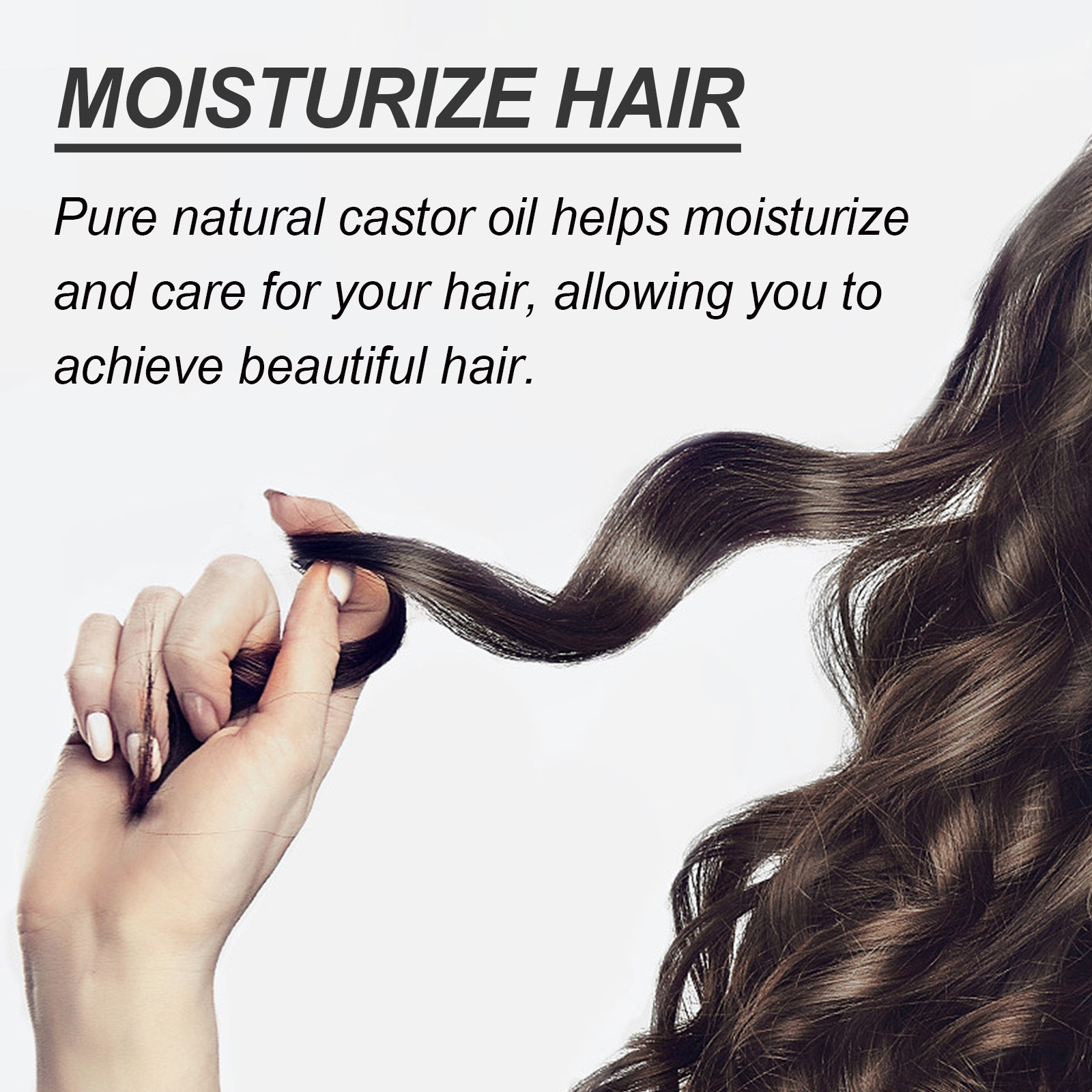 EELHOE castor essential oil  moisturizing pairing dry rough stngthening firming hair, pventing loss and hair_voghion.com