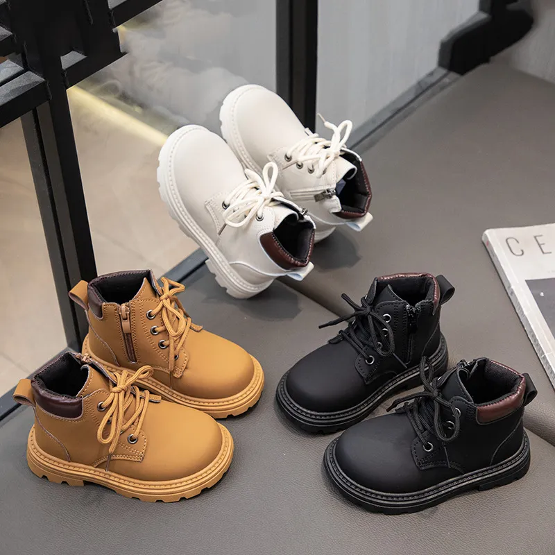 Baby Short For Boys Autumn Winter Children Leather Happysteps Fashion Toddler Girls Boots Anti Slip Kids Snow Shoes_voghion.com