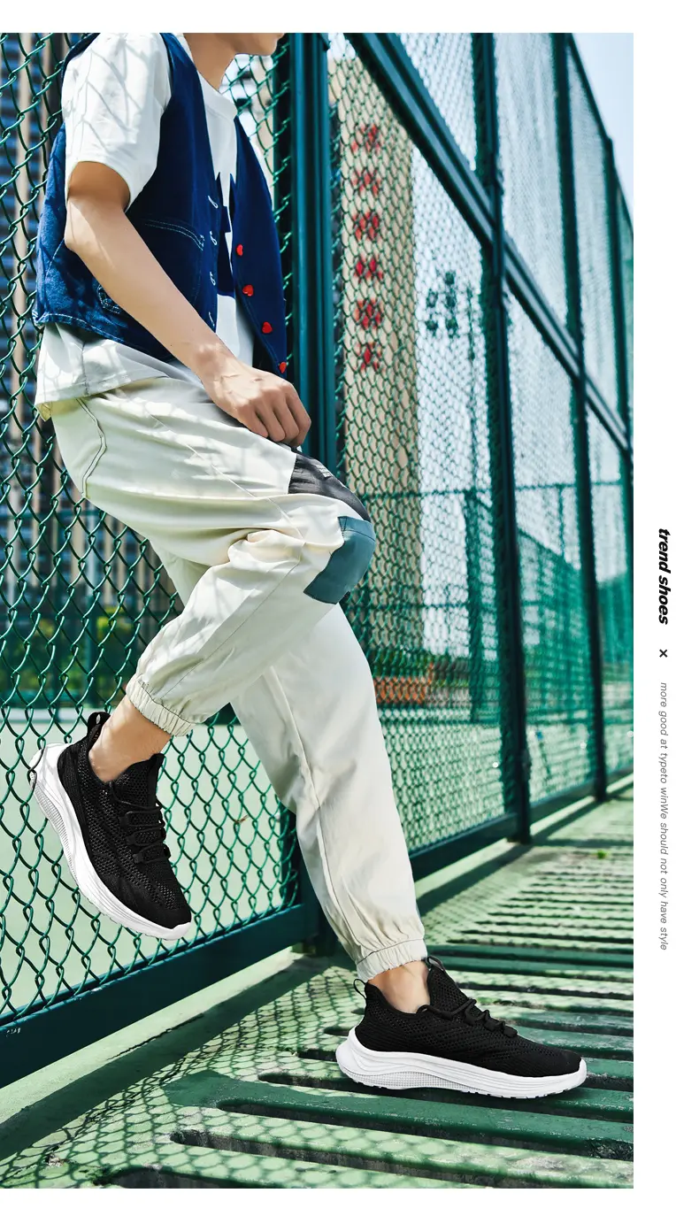 Baskets montantes respirantes en maille pour homme, grandes tailles, printemps-été, Wading Hollow_voghion.com