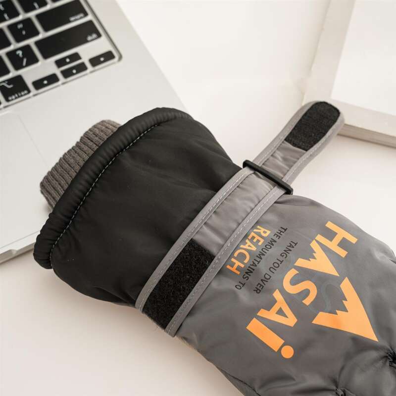 [Design de dedo com tudo incluído] Esqui para homens com veludo grosso, quente, à prova d'água e resistente ao frio. Inverno do nordeste_voghion.com