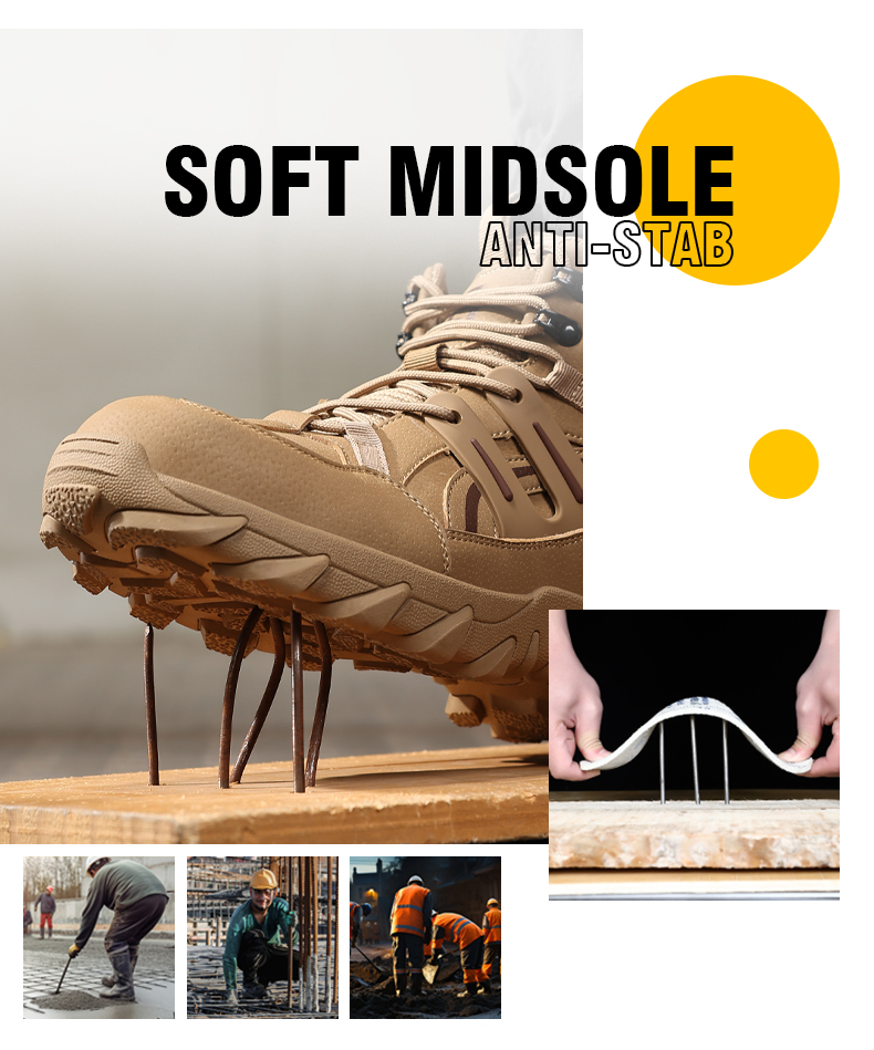 GUYISA Scarpe antinfortunistiche con punta in acciaio, stivali antiurto, antiperforazione, resistenti all'usura 5079 38-45_voghion.com