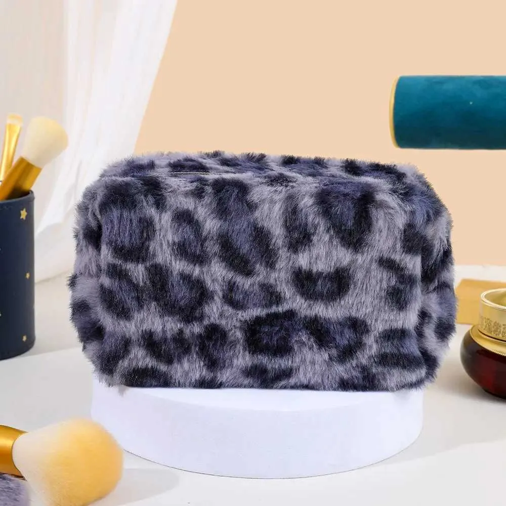 Leopardpels Blød Rejseorganisator Dame Makeuptaske Essentiel Håndtaske Y241023_voghion.com