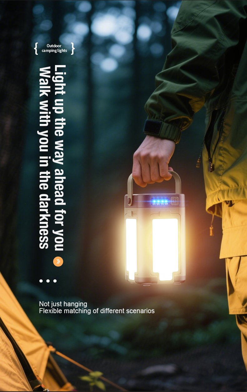 Tragbare Led-campinglaterne Mit Usb-c-anschluss Für Outdoor-aktivitäten_voghion.com