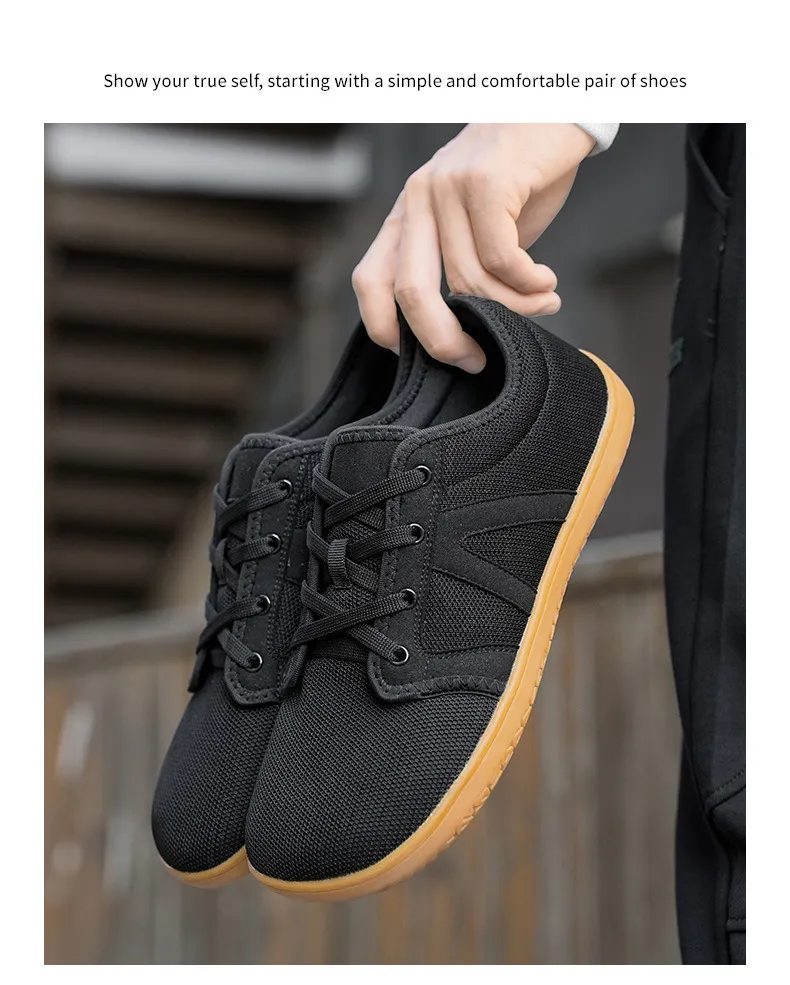 Wide Summer Running New Headed Sports Soft Sole Barefoot Men's and Women's Casual Breathable Mesh Shoes Lhshoe_voghion.com