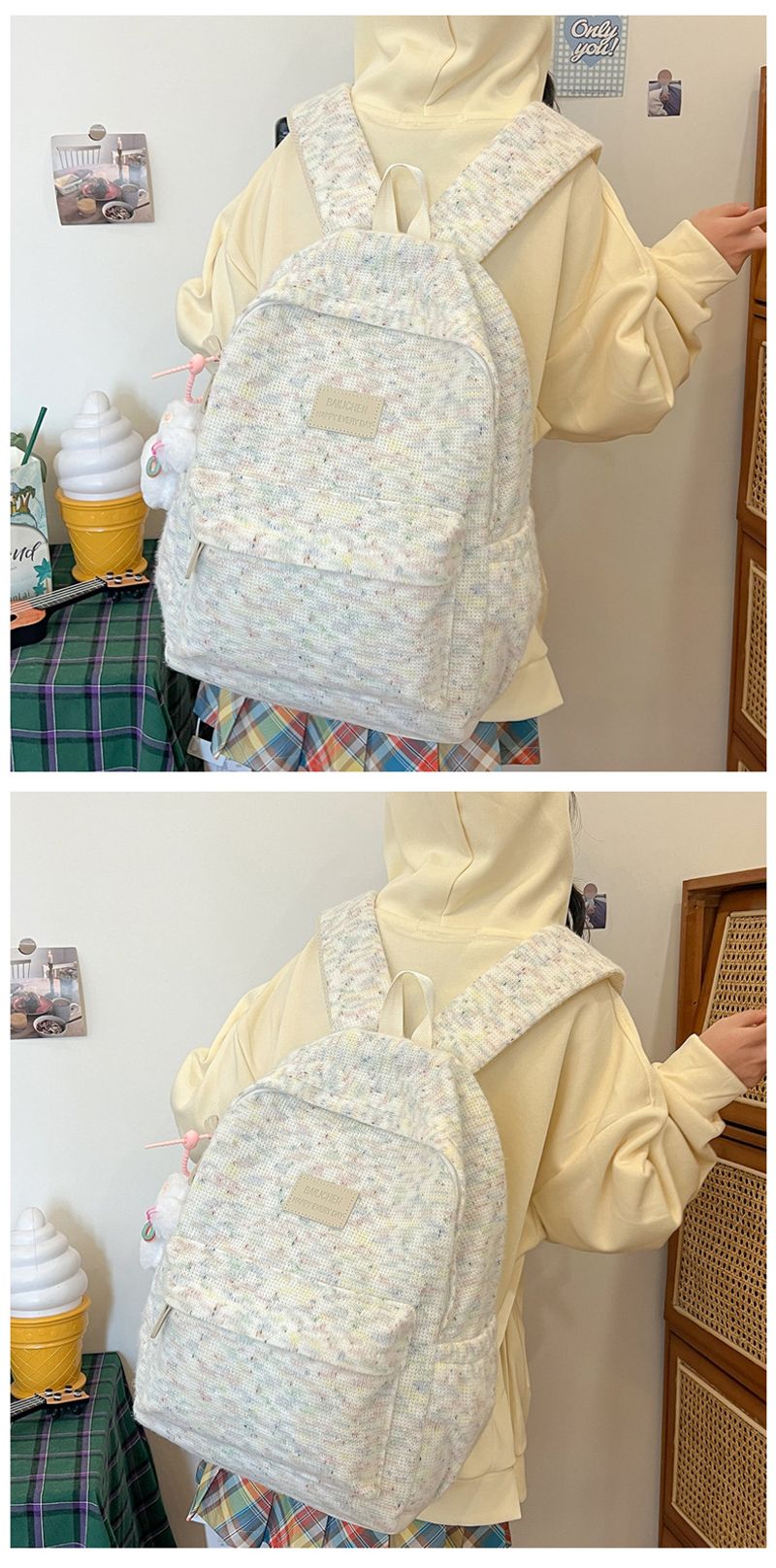 Kleiner, frischer mit großer Kapazität für Frauen, hohes Aussehen, koreanische Version, Schülerschultasche,_voghion.com