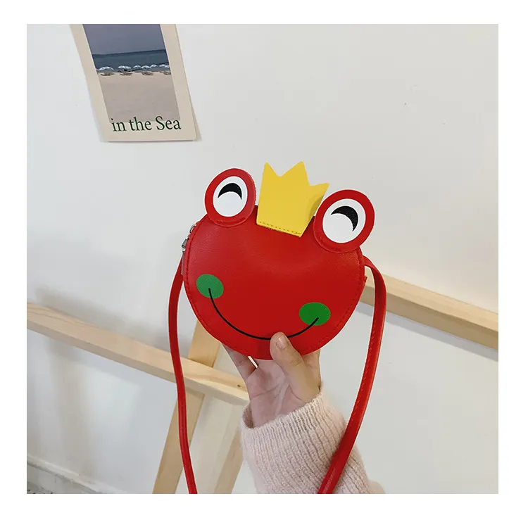 Fashion Kids Handbags Newest Korean Girls Mini Princess Purses Cute Frog Shoulder Messenger Bag Children Coins Bags_voghion.com