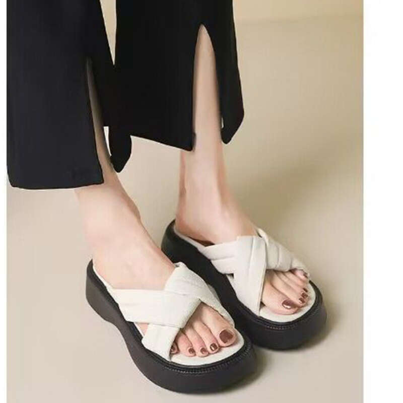2025 New Thick Bottom Beach Slippers Fashion Women's Fairy Sandals_voghion.com