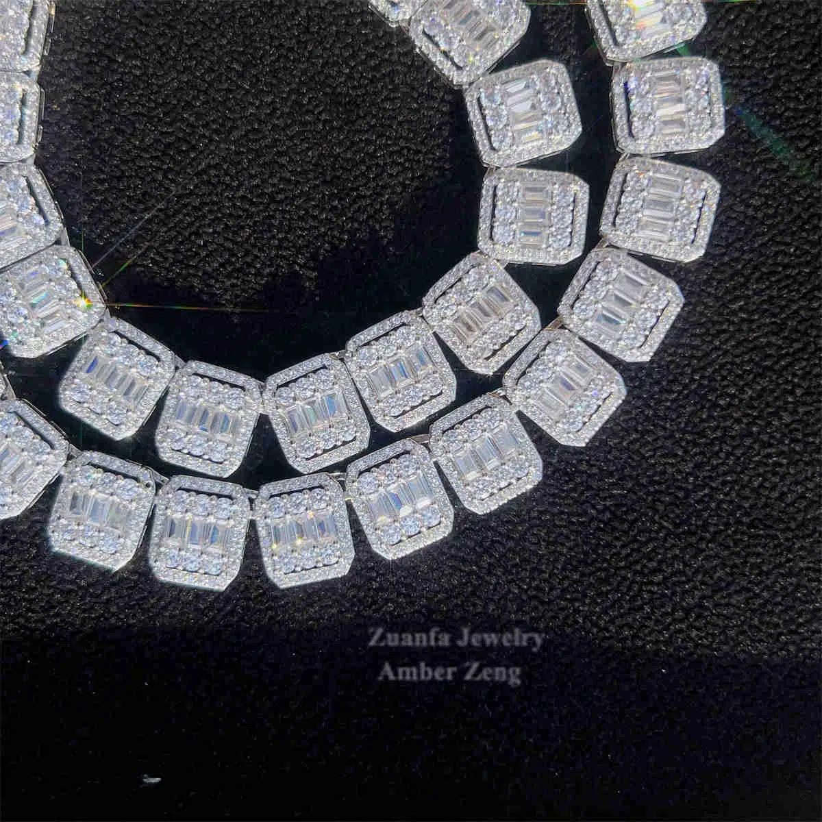Designer Pass Tester Gioielli Hip Hop Collana Sier Vvs Moissanite Diamante Solido Iced Out Catena a maglie cubane urbane_voghion.com