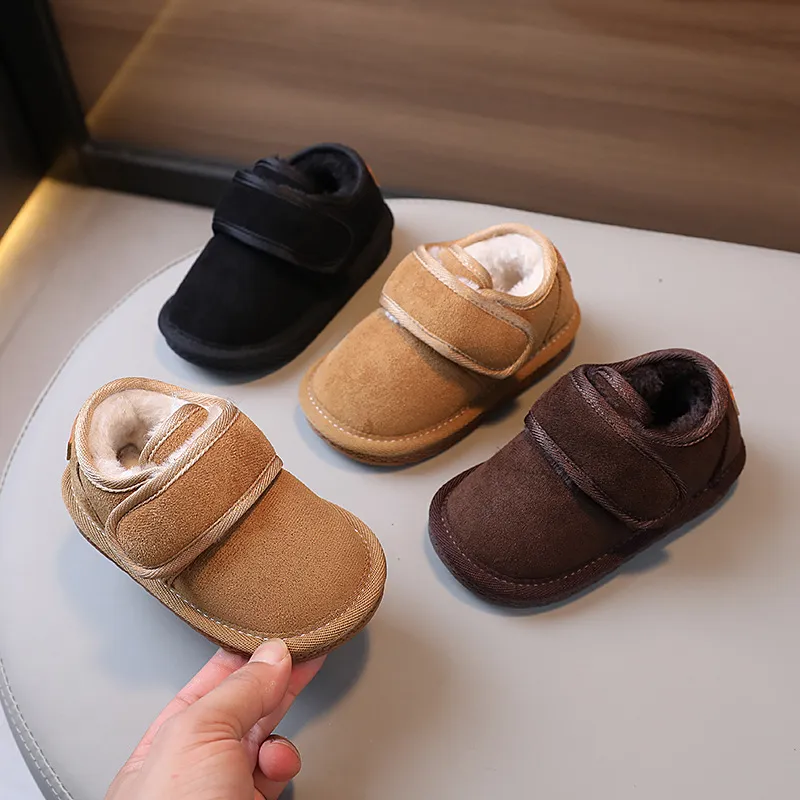 2025 Winter Children Snow For Boys Soft Sole Warm Plush Baby Little Kids Cotton Shoes Fashion Toddler Girls Boots Sizes_voghion.com
