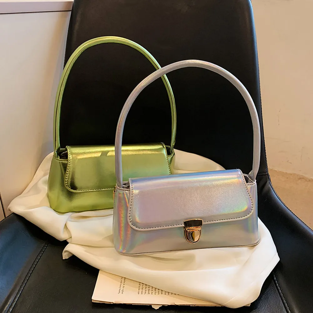Handtassen voor dames, eenvoudige handtassen met handvat, Franse tote, elegante glanzende oksel, schoudertas van PU-leer voor dames_voghion.com