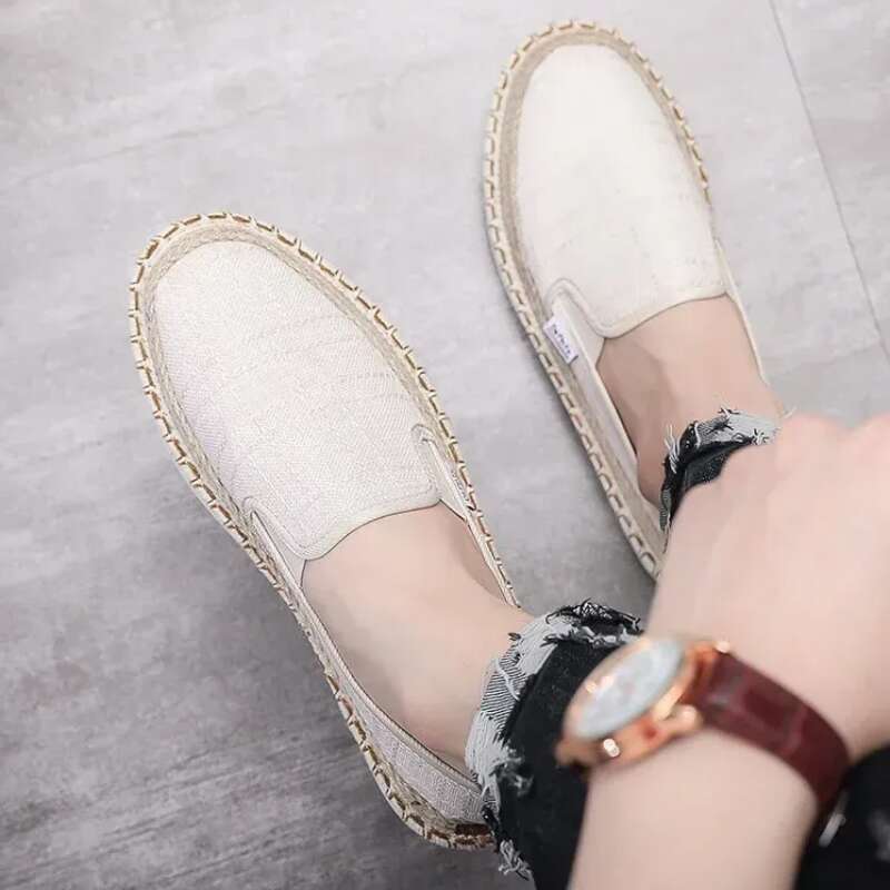 Klassische Herren Slipper Leichte Canvas Freizeitschuhe_voghion.com