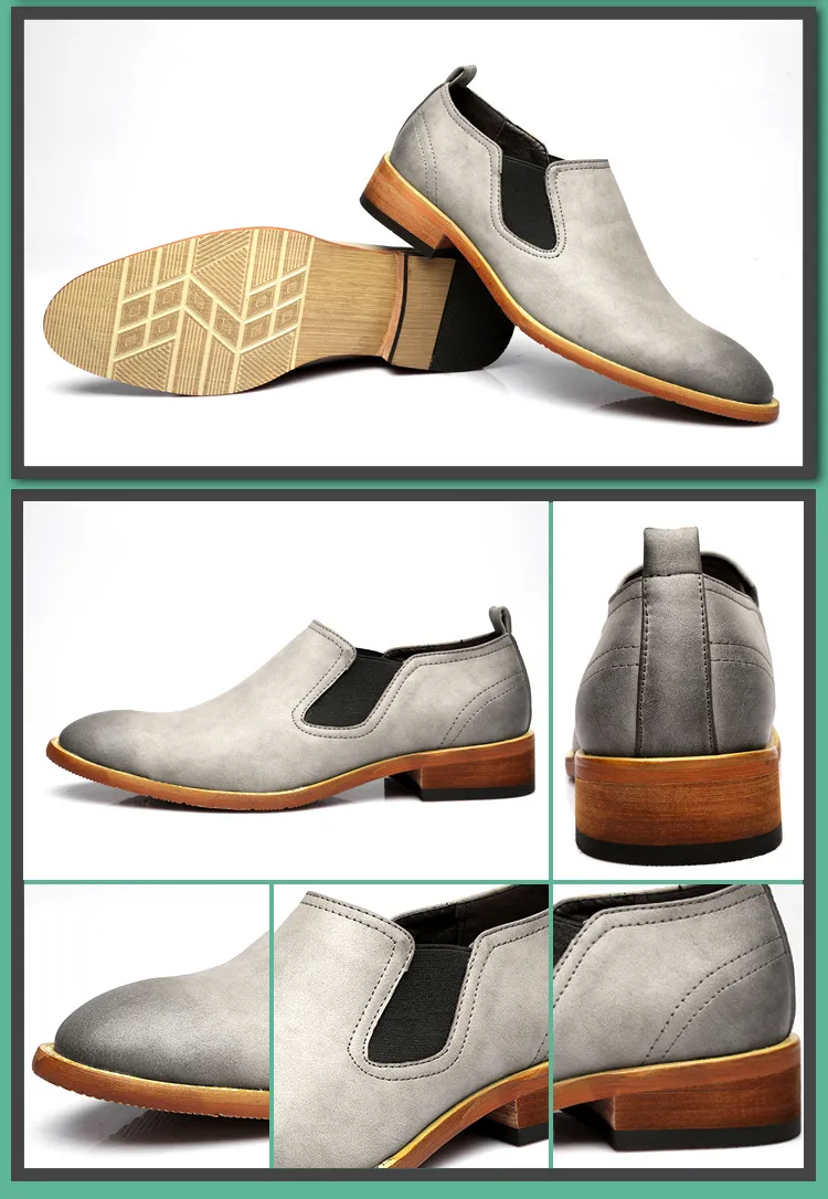 Smart Leather Shoes For Men Business Casual Pointed Toe Footwear_voghion.com