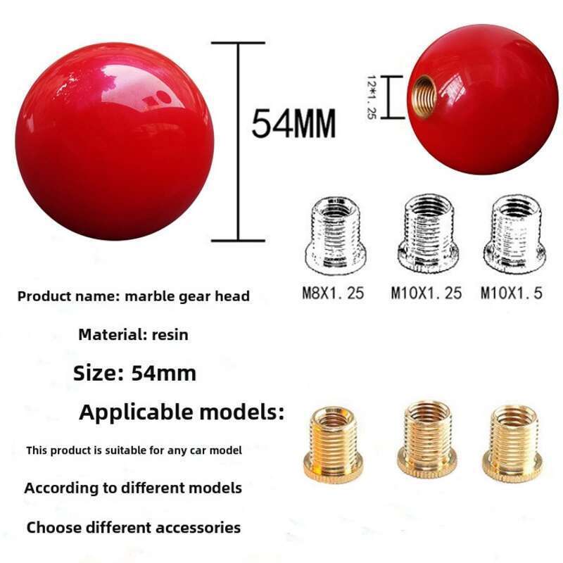 JDM Marble Colored Gear Head Manual Automatic Transmission Universal Personalized Handball Wave Stick Ball_voghion.com