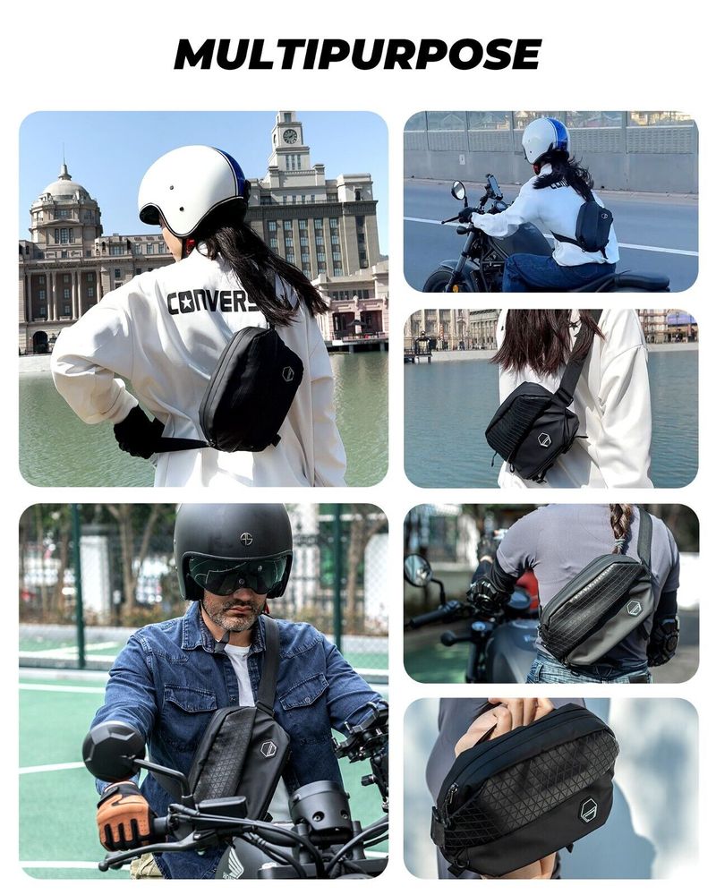 ROCKBROS Borsa a tracolla per bicicletta, borsa multifunzionale per motocicletta_voghion.com