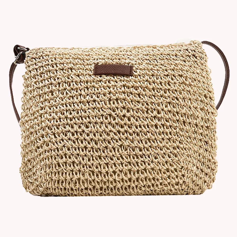 Borsa a tracolla estiva da donna in tessuto, per le vacanze, la spiaggia, semplice, borsa a tracolla casual, pochette da donna_voghion.com