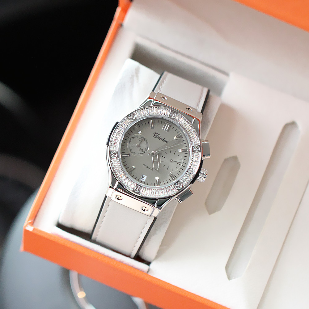 Orologio impermeabile al quarzo con cintura di diamanti multifunzionale stile puntatore alla moda dal vivo_voghion.com