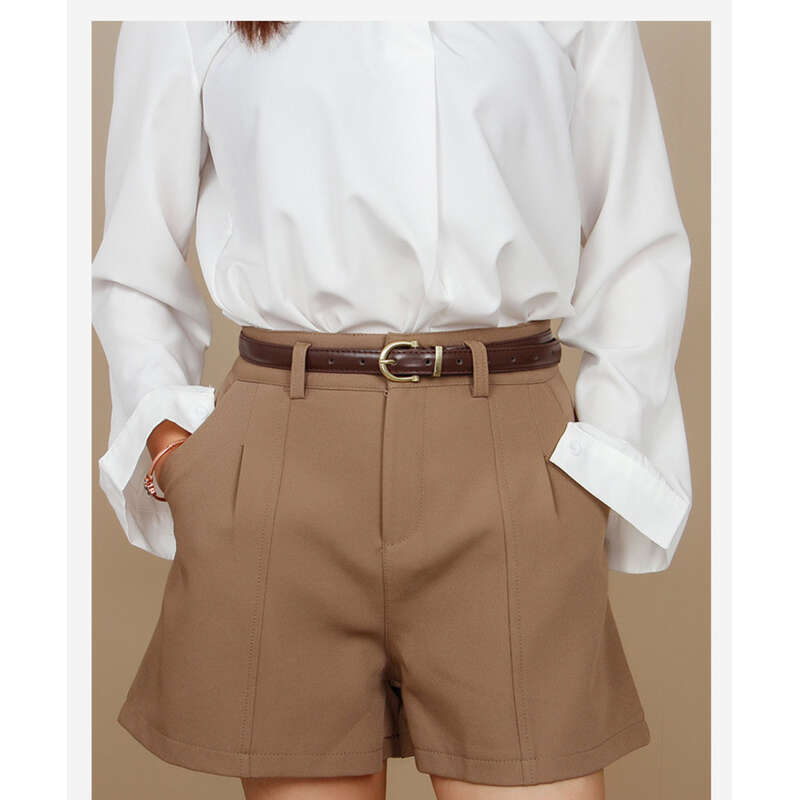 Black Simple Spaghetti Belt With Gold Jeans_voghion.com