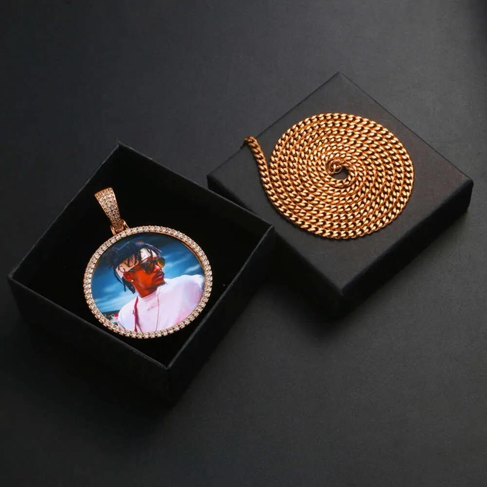 Collane personalizzate placcate in oro rosa con ciondolo in moissanite, gioielli hip hop, test di superamento_voghion.com