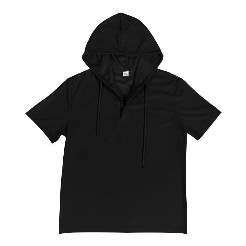 2024 New Summer Short Sleeved T-shirt Men's Hooded Top American Henry Shirt_voghion.com