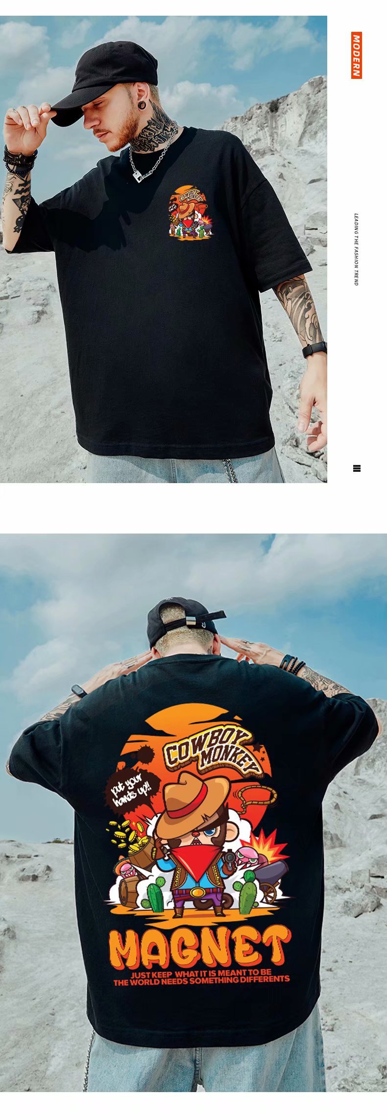 Oversize China-Chic Cubs Short T-shirt Men ins Fashion Couple Half Sleeve Loose Large Men's 8XL_voghion.com