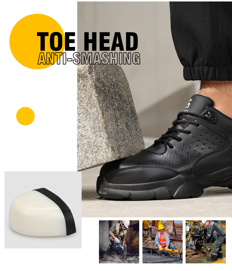 Scarpe antinfortunistiche GUYISA con puntale in plastica per elettricisti, leggere, morbide e comode, 39-44 5051KV_voghion.com
