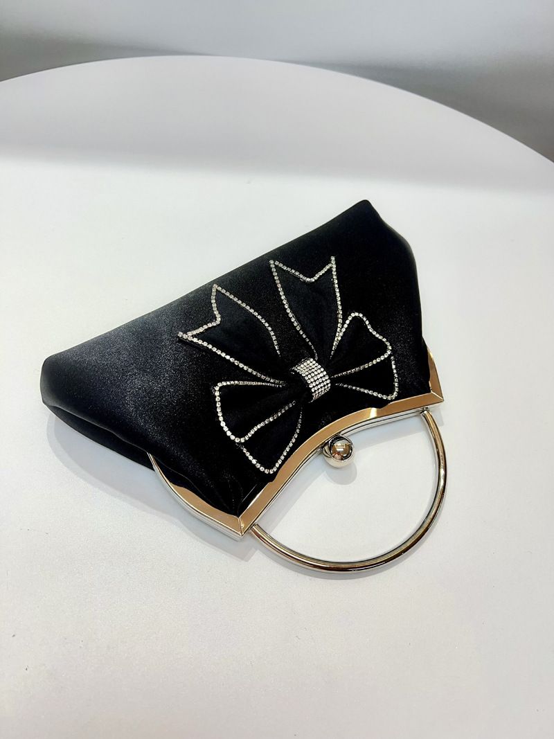 Nuova borsa a tracolla monospalla da banchetto con fiocco retrò da fata, borsa da cena da donna_voghion.com